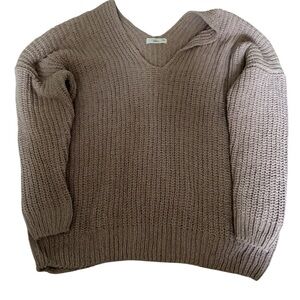 TALULAH Women's V-Neck Sweater - Taupe